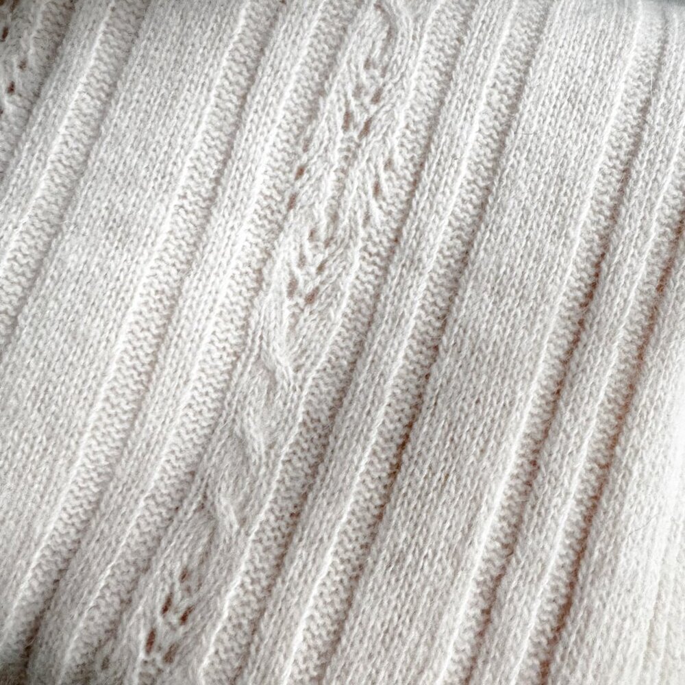 Vintage Jeanne Pierre Blush Pink Lambswool Angora Blend Large Long Scarf - Picture 10 of 11